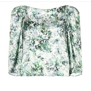 Vince Womens Painted Floral Top size Large 8
